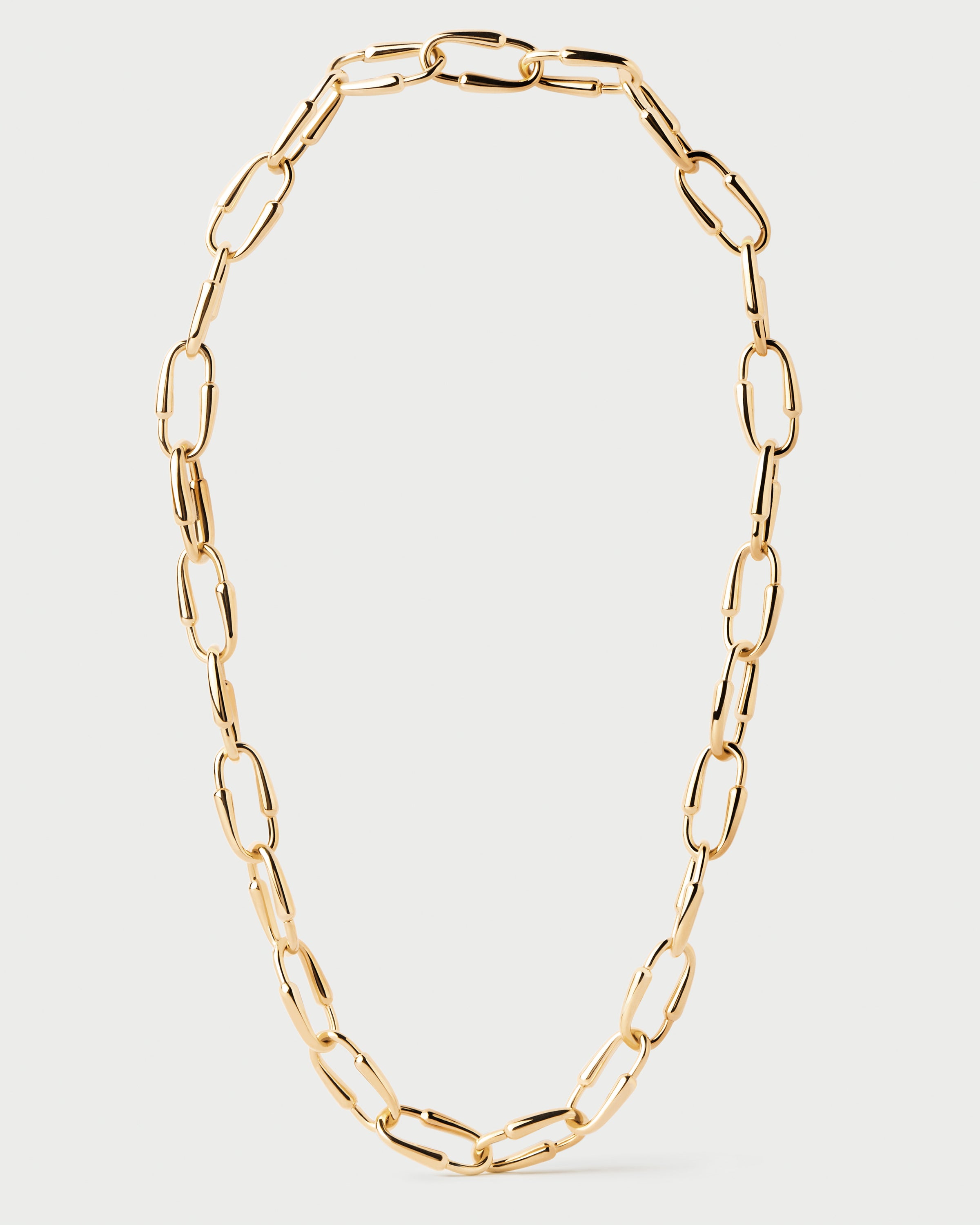 Collar elegante de cadena entrelazada con diseño único en argollas - Joyería moderna para mujer, estilo minimalista y versátil