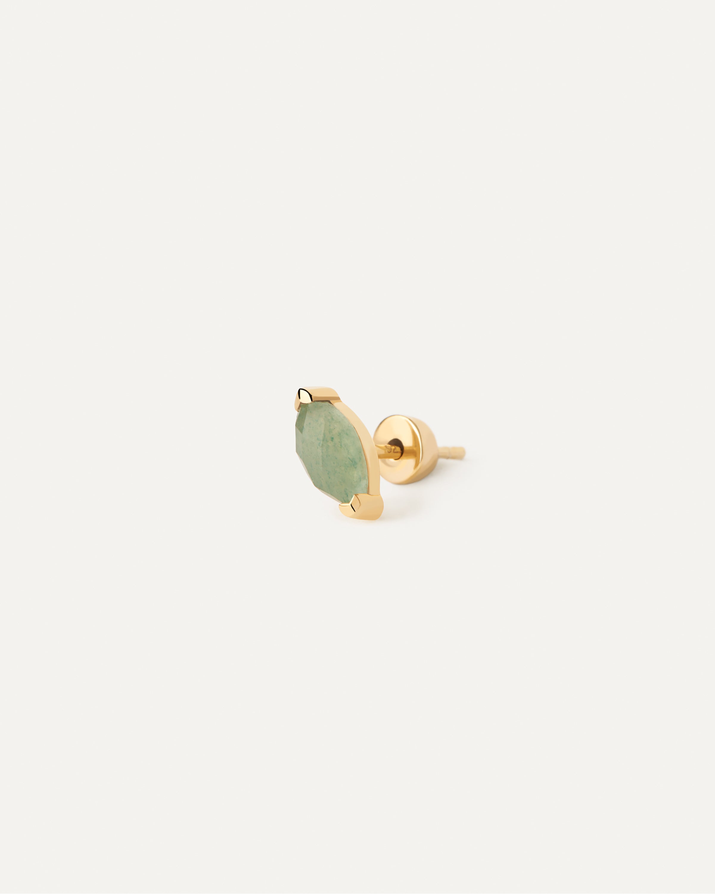 Pendiente Singular de Aventurina Verde con Diseño Nómada Bohemio