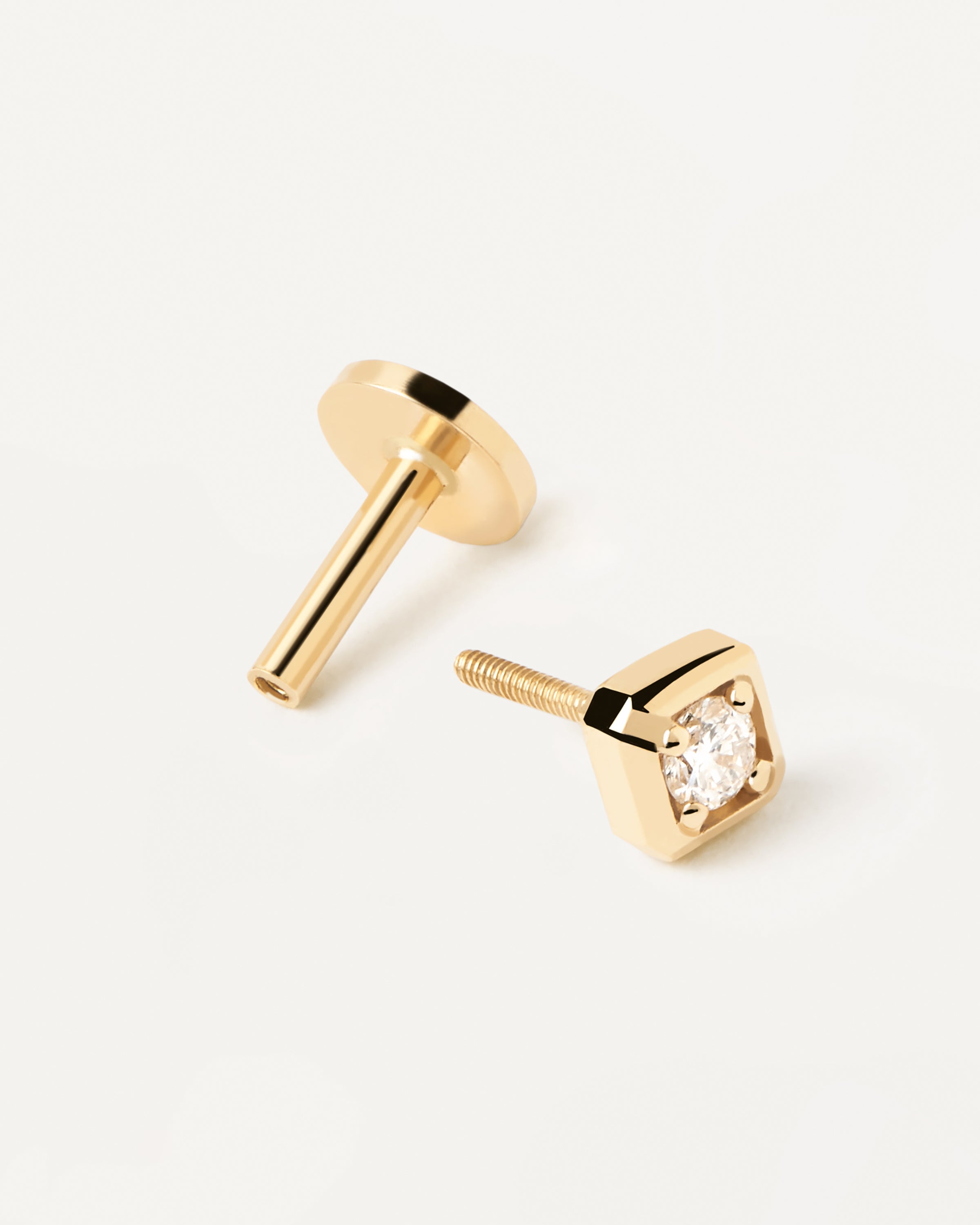 Pendiente Exclusivo Aura Elegante en Oro y Brillante