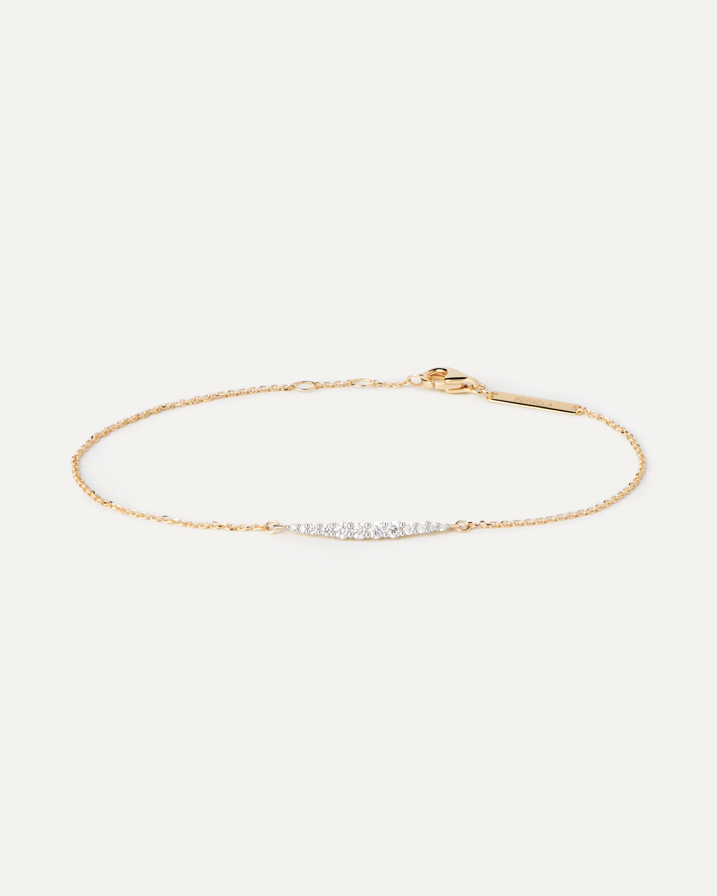 Pulsera Elegante Kate con Diamantes y Oro Amarillo