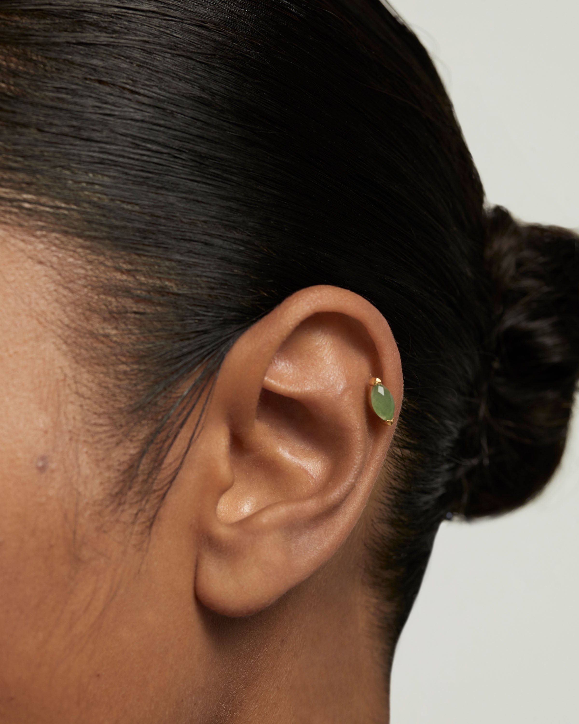 Pendiente Singular de Aventurina Verde con Diseño Nómada Bohemio