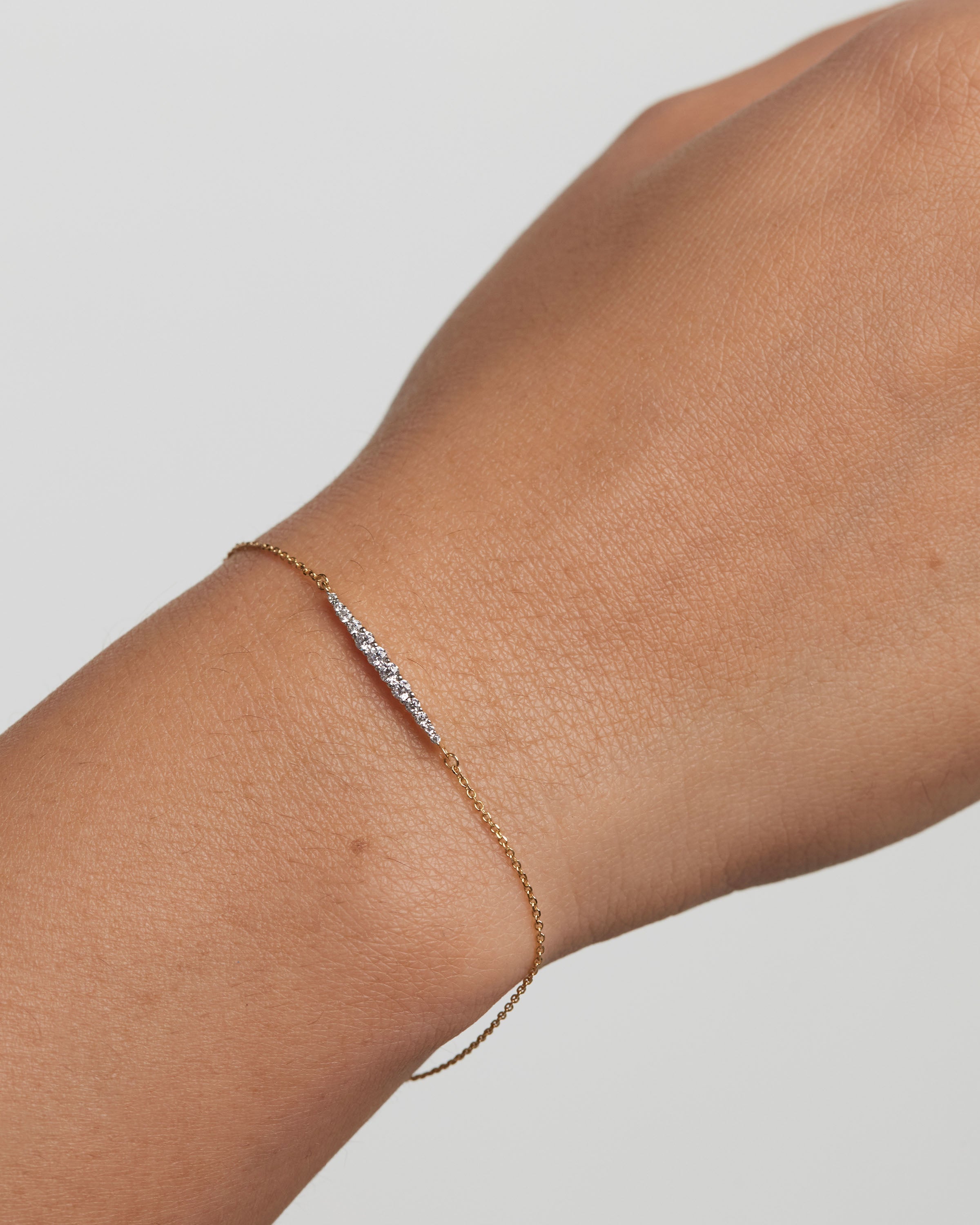 Pulsera Elegante Kate con Diamantes y Oro Amarillo