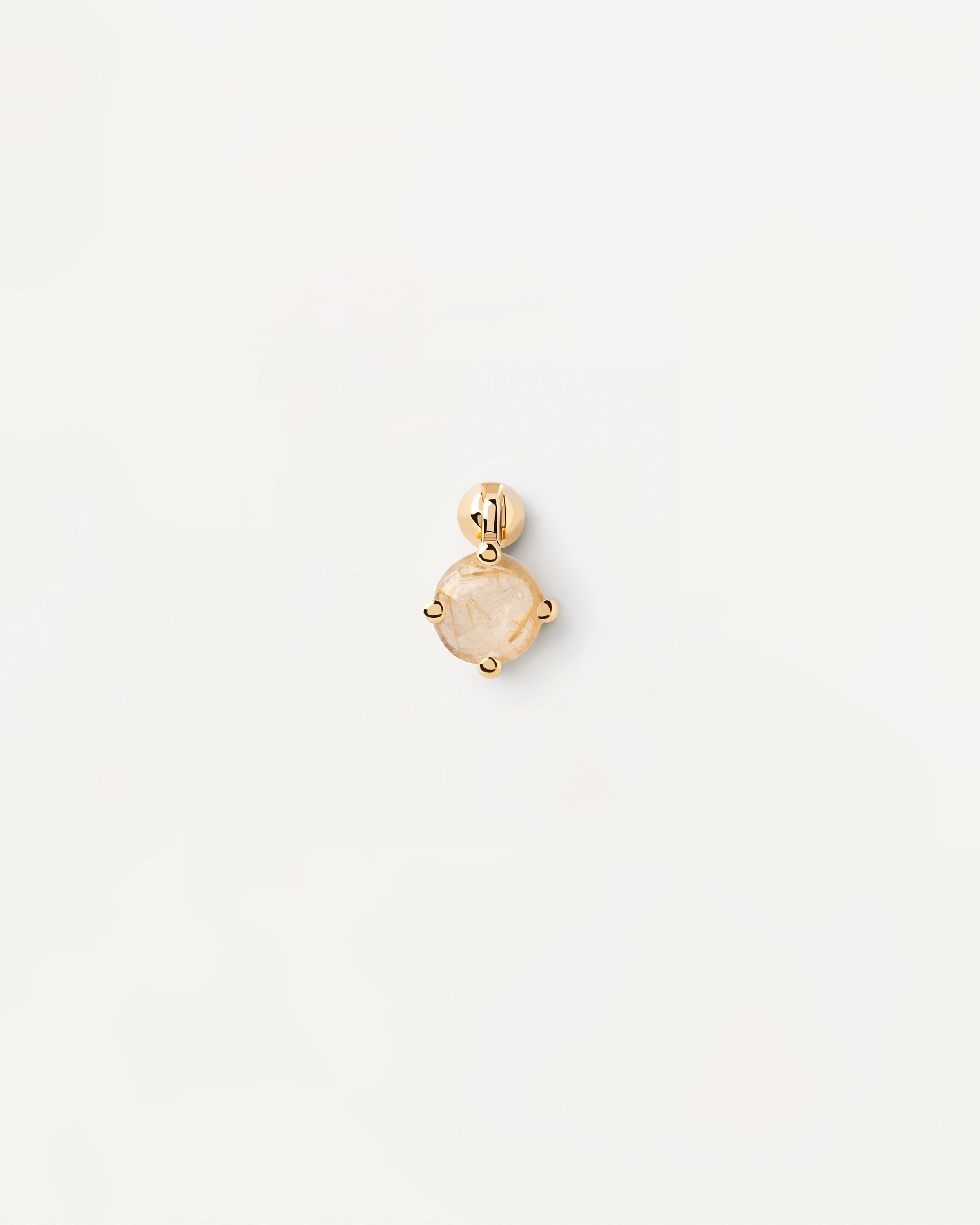 Pendiente Individual de Cuarzo Rutilado Kimi - Diseño Exclusivo