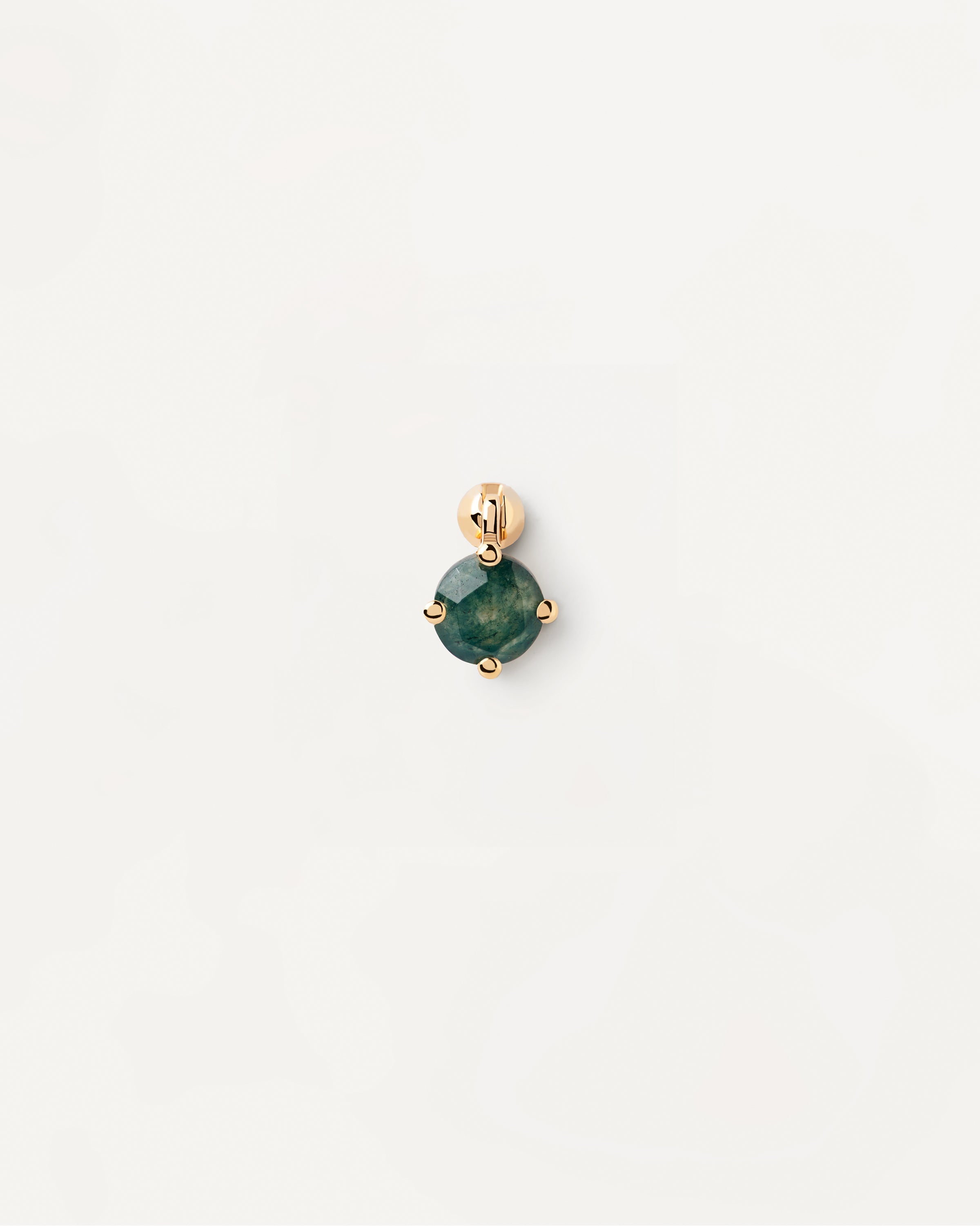 Pendiente Individual Kimi en Ágata Musgo Natural - Joyería Elegante en Plata con Diseño Exclusivo