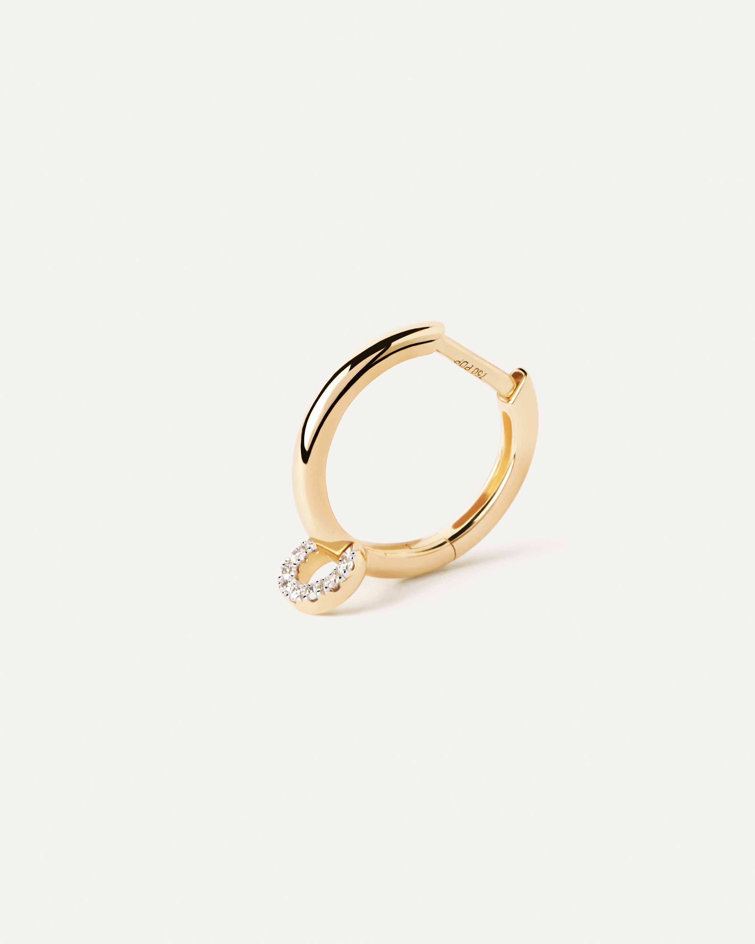Argolla Única de Oro con Diamantes Brillantes - Diseño Circular Elegante