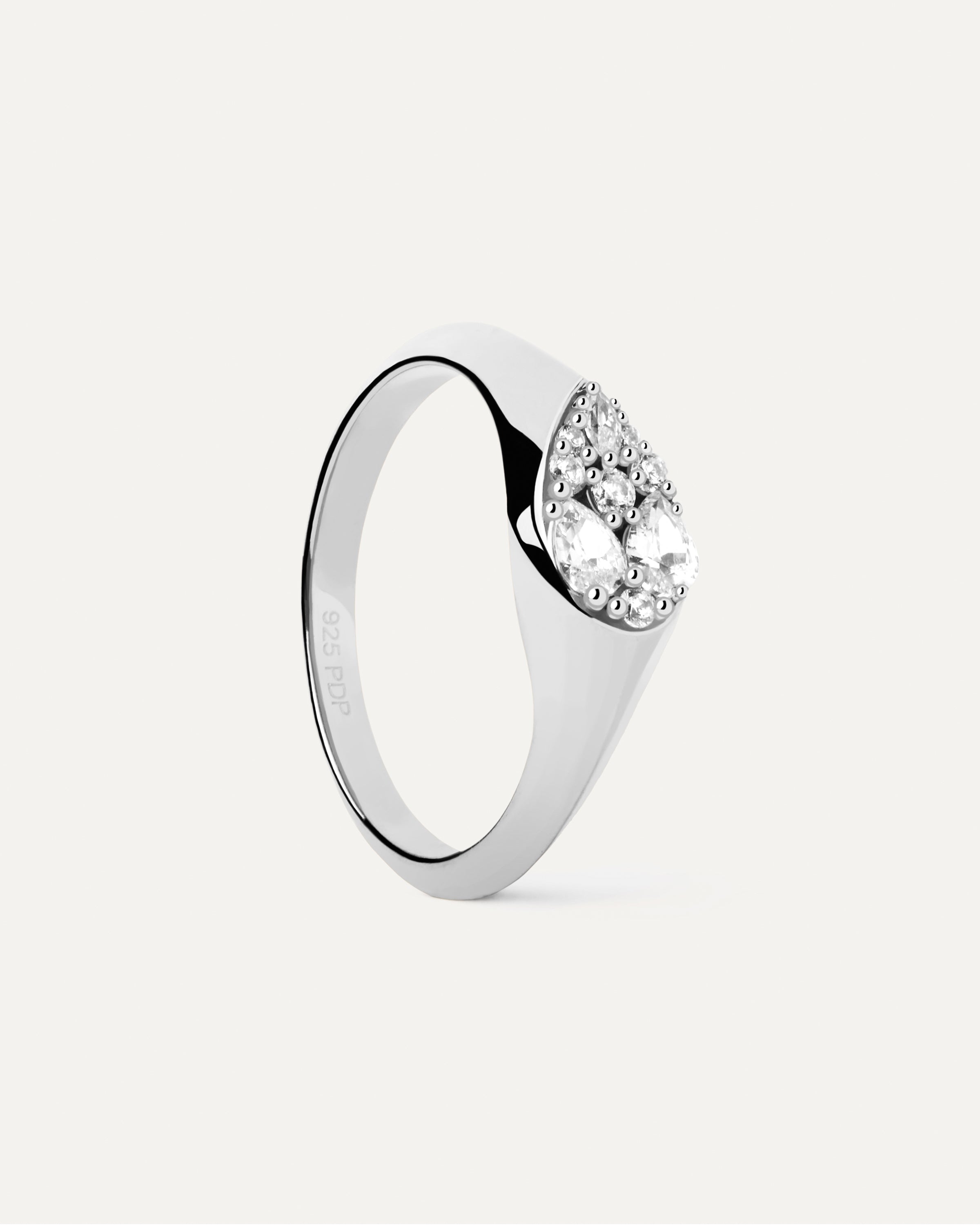 Anillo Exclusivo de Plata con Diseño Vainilla Sello