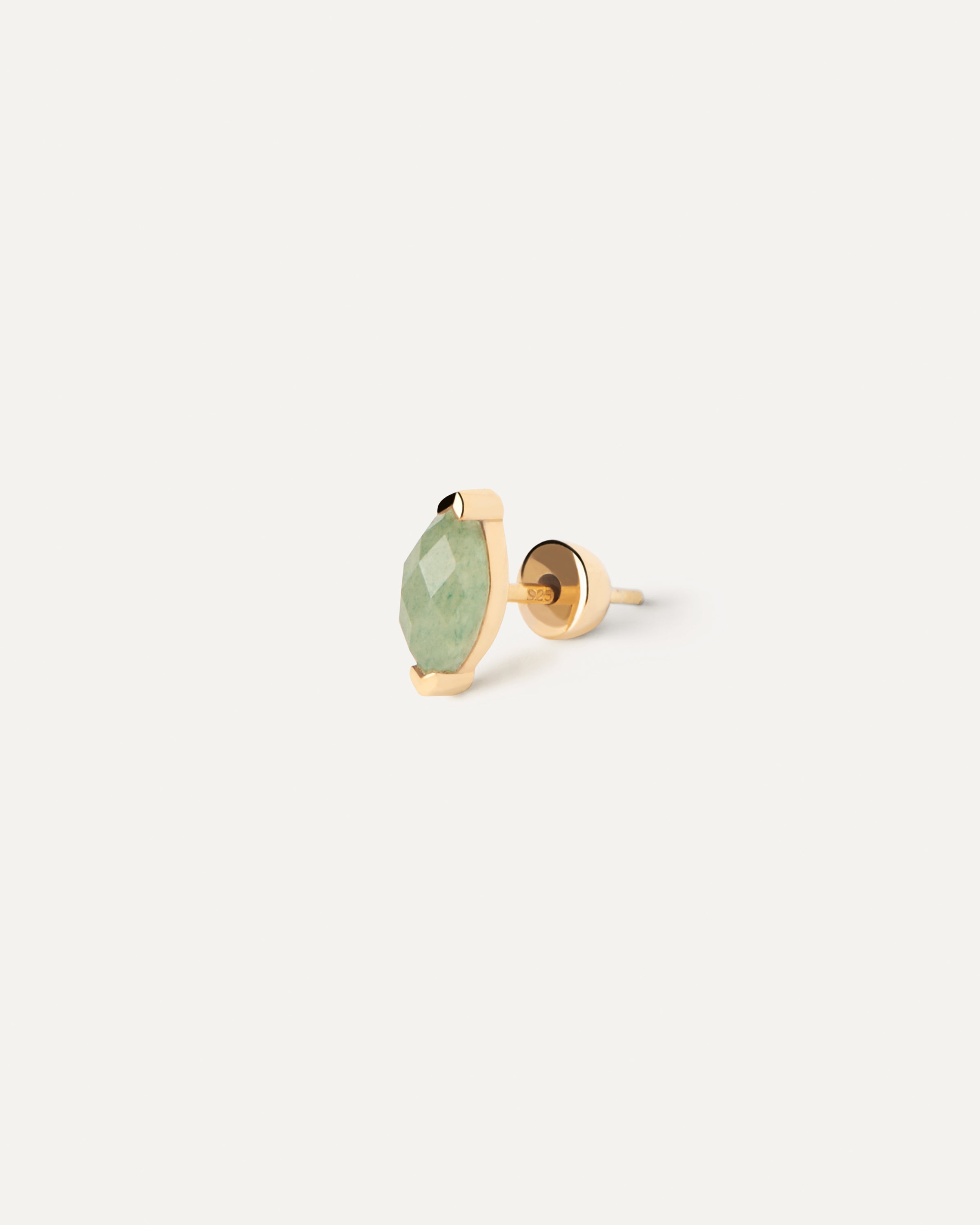 Pendiente Singular de Aventurina Verde con Diseño Nómada Bohemio