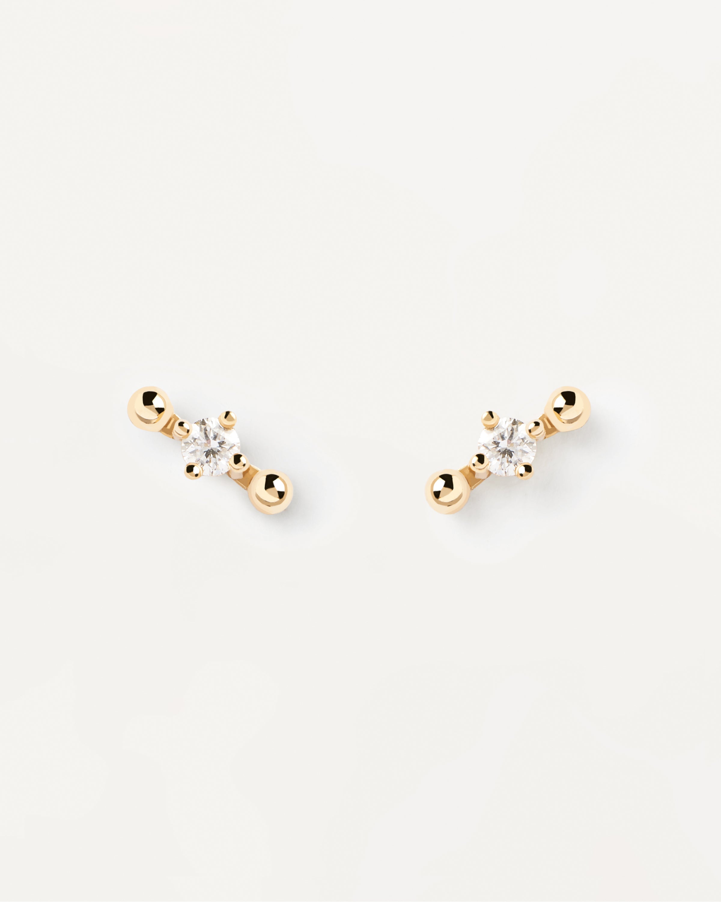 Pendiente de Oro y Diamantes Olivia - Diseño Exclusivo de Una Sola Pieza
