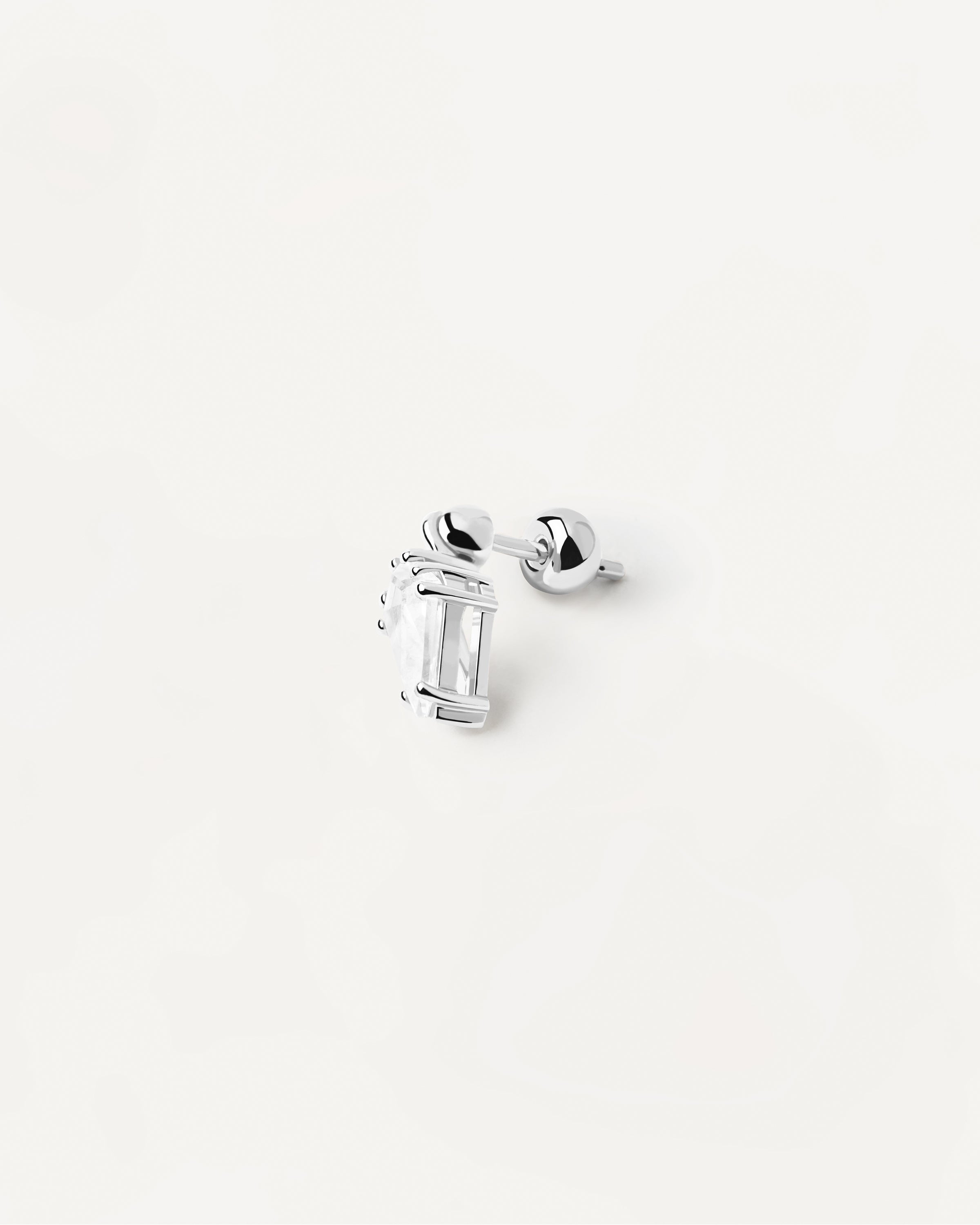 Pendiente de Plata Auténtica Lua - Diseño Minimalista para Mujer, Elegancia Moderna en Aretes Únicos para Uso Diario