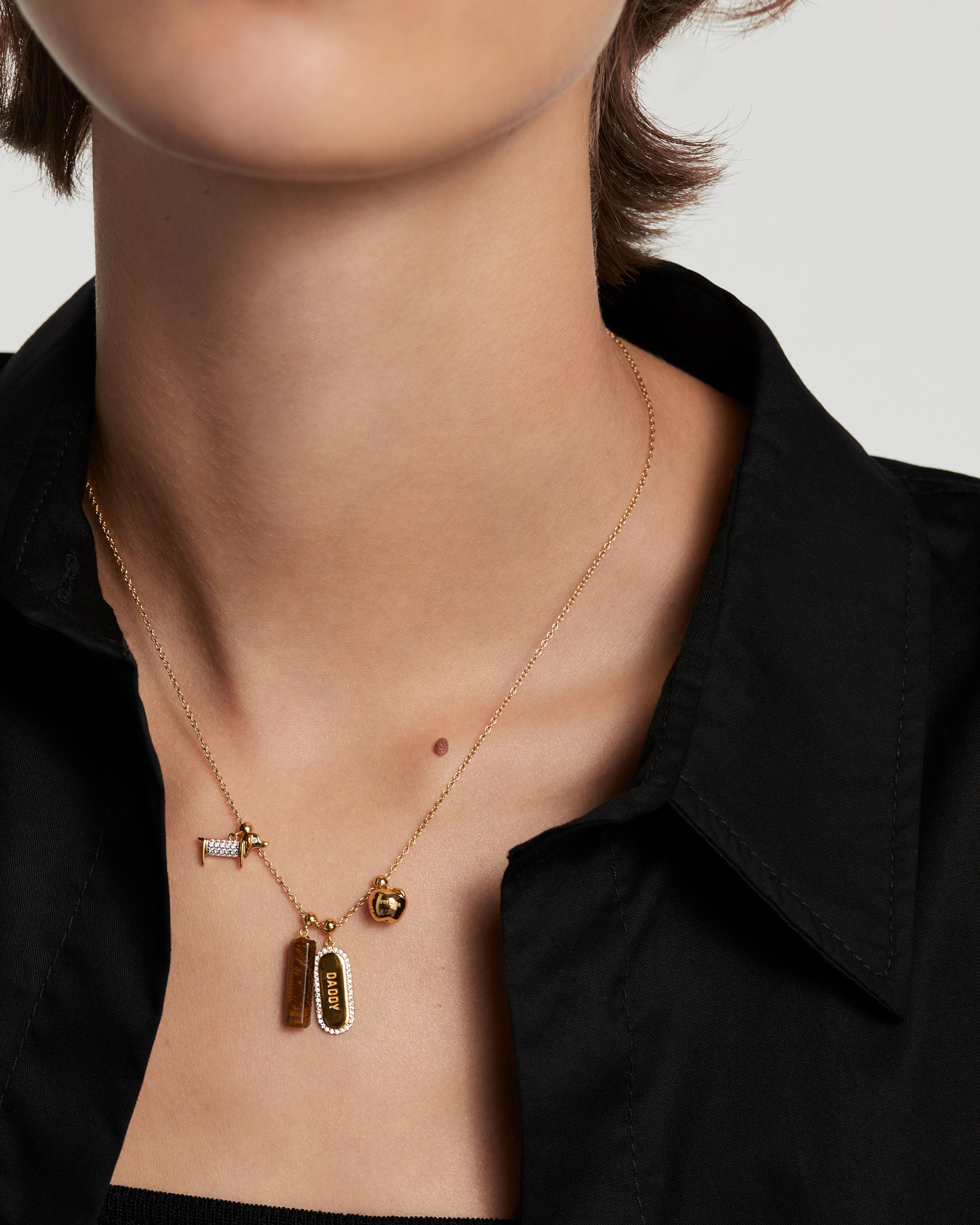 Amuleto de Ojo de Tigre Natural - Dije de Piedra con Energía Protectora para Pulseras Elegantes