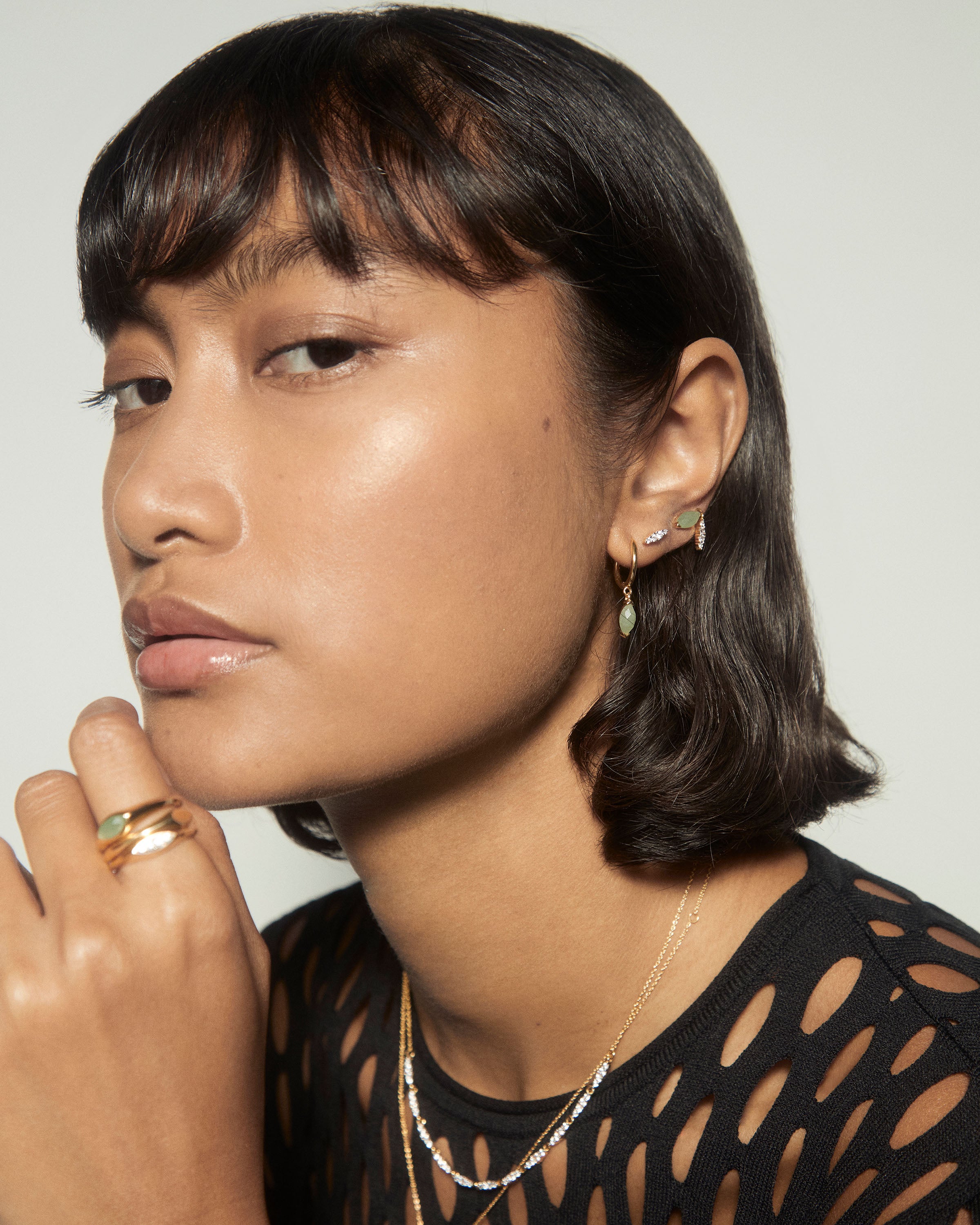 Pendiente Único de Gala Elegante - Joyería Moderna para Eventos Especiales