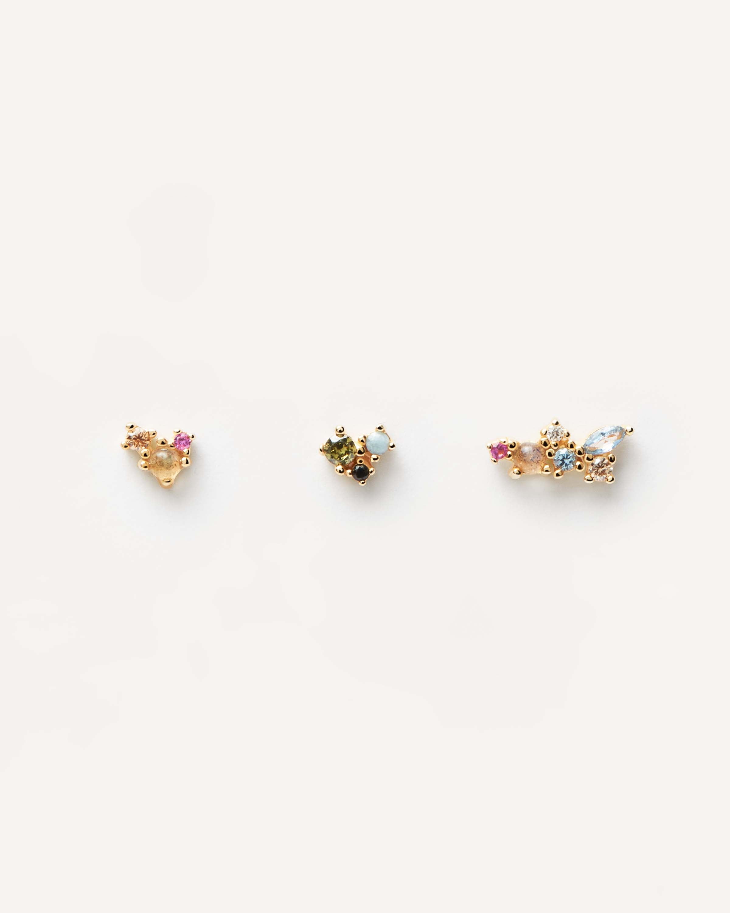 Aretes Artísticos Paleta de Tintes - Juego Elegante con Diseño Multicolor para Ocasiones Especiales