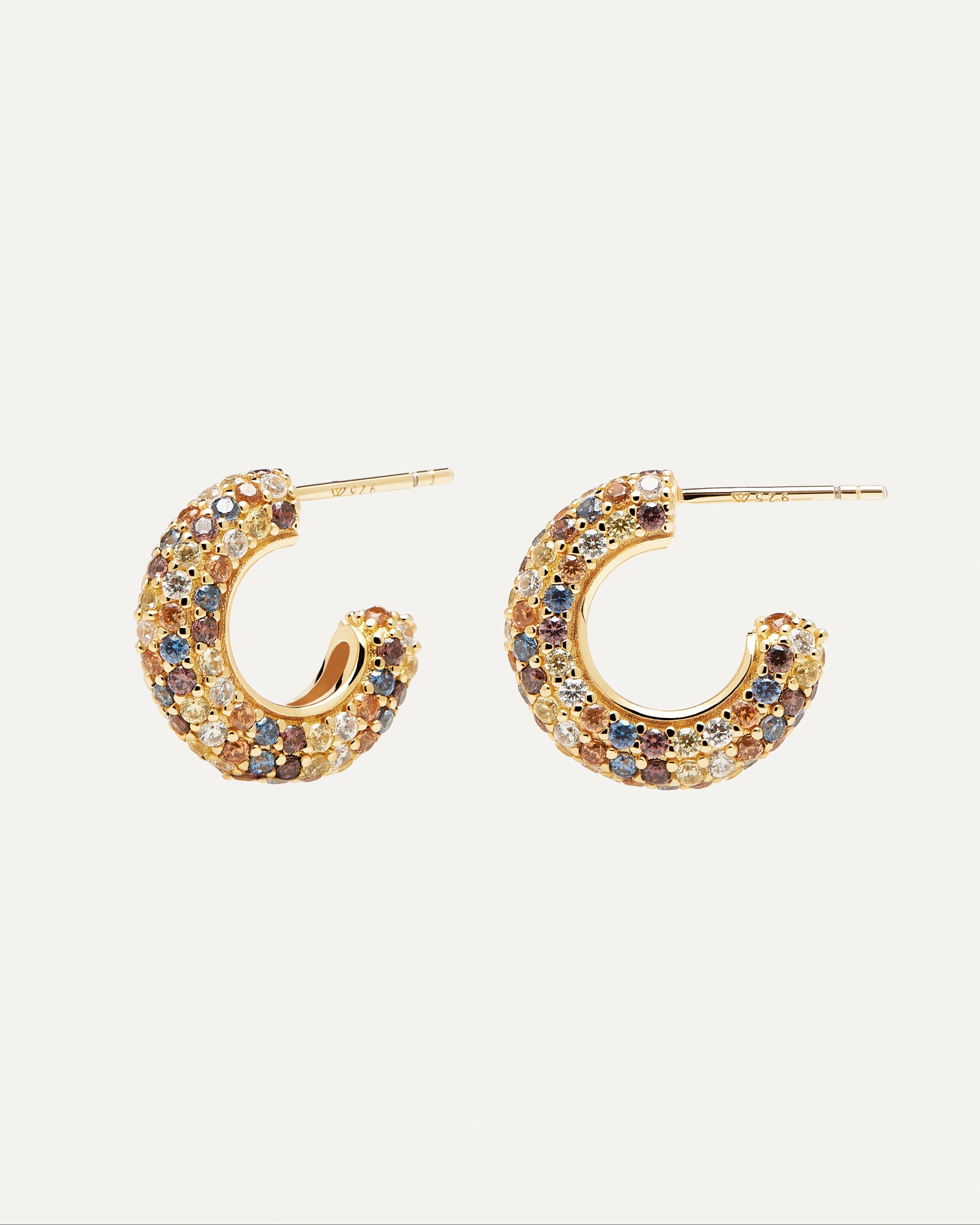 Aretes de Tigre con Detalles Dorados - Diseño Animalístico en Plata Estampada