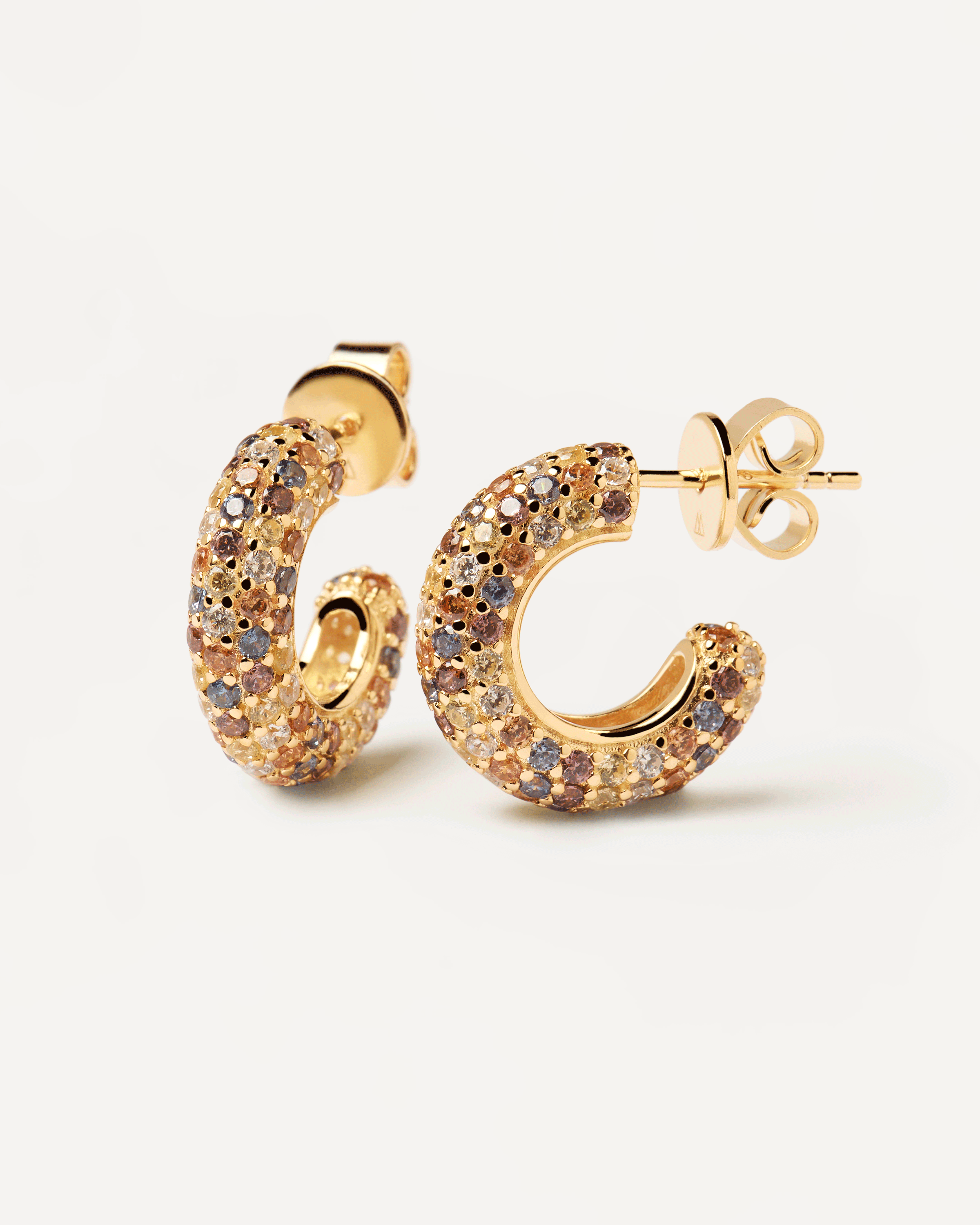 Aretes de Tigre con Detalles Dorados - Diseño Animalístico en Plata Estampada