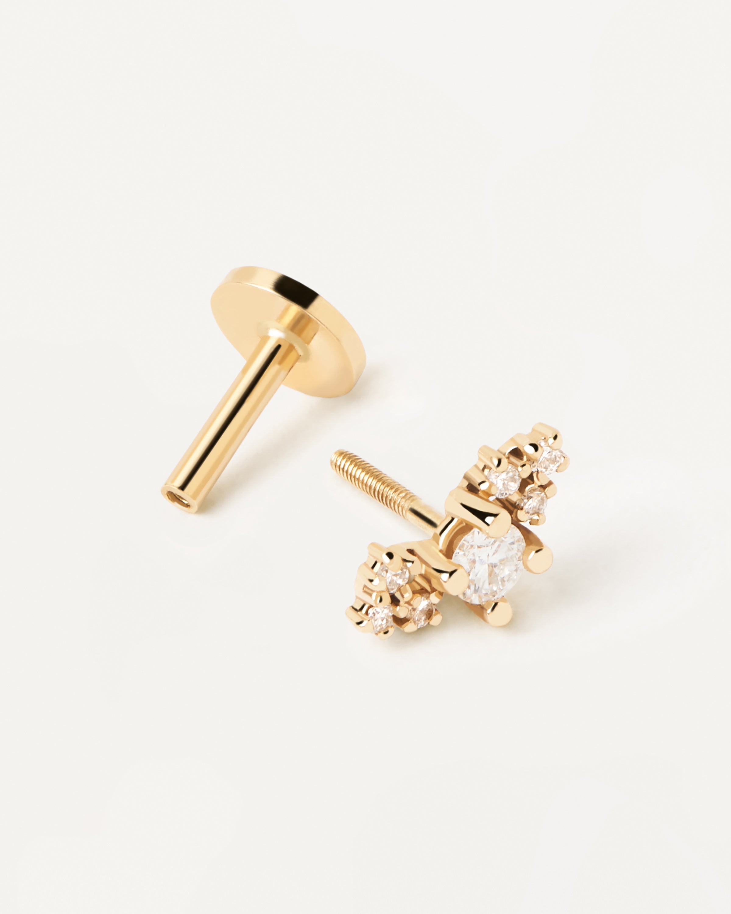 Amelie - Pendiente Único en Oro y Diamantes Brillantes