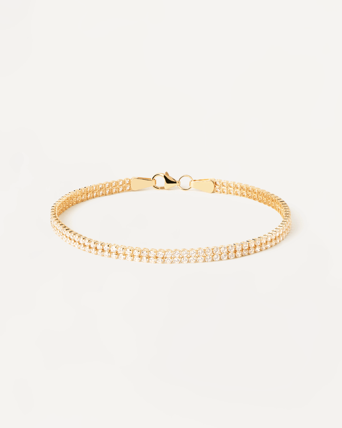 Pulsera de Tenis en Oro con Diamantes de Doble Hilera