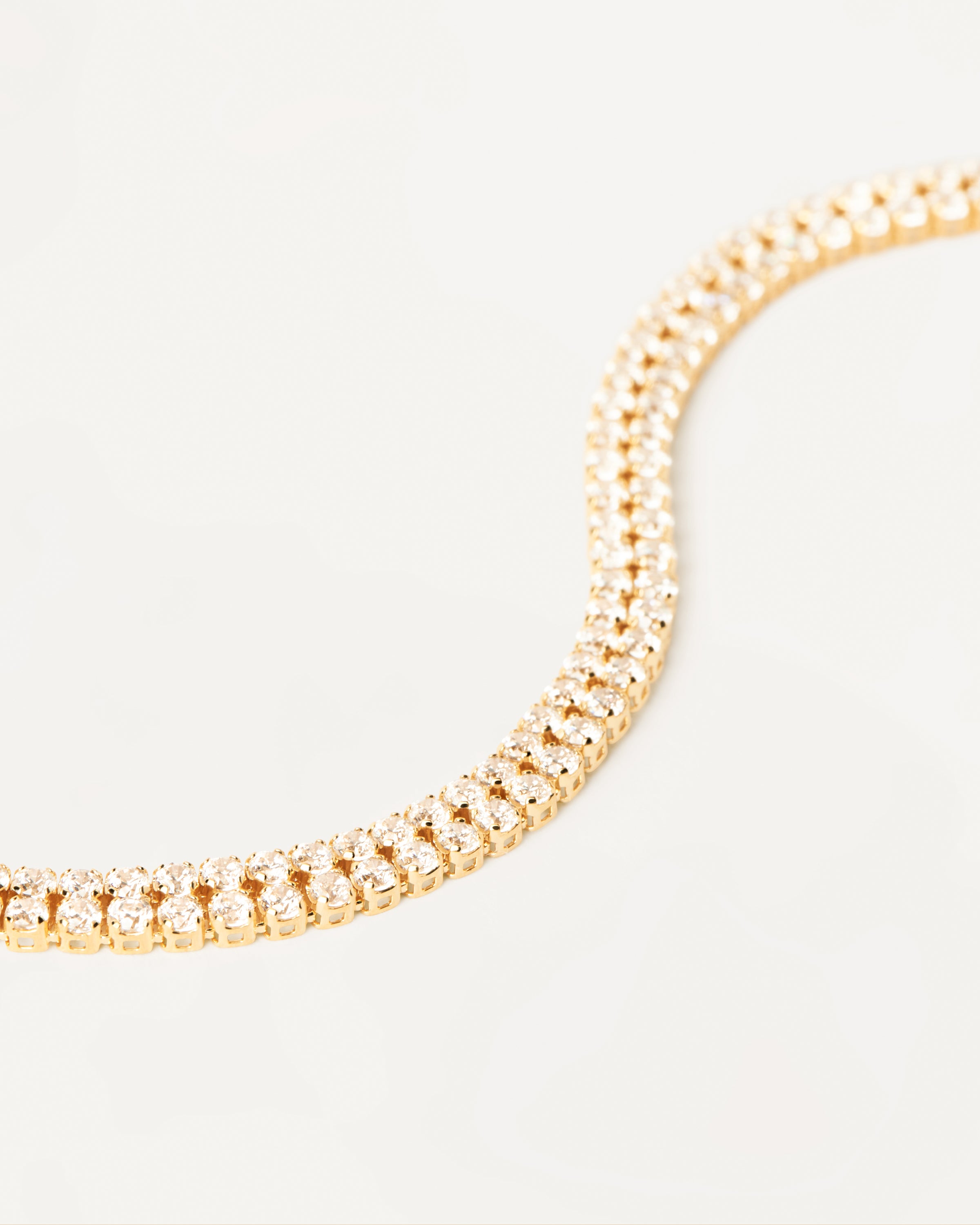 Pulsera de Tenis en Oro con Diamantes de Doble Hilera