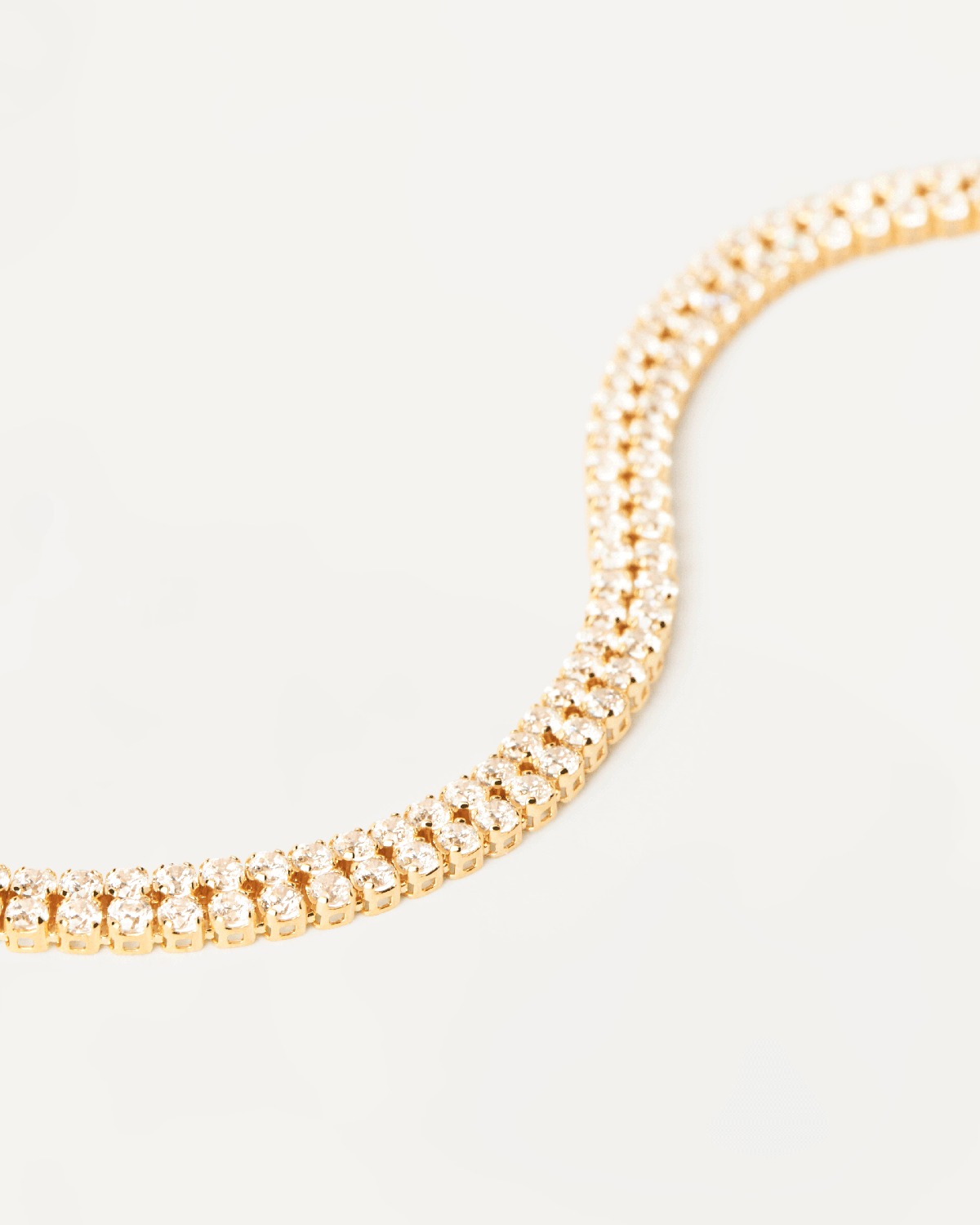 Pulsera de Tenis en Oro con Diamantes de Doble Hilera